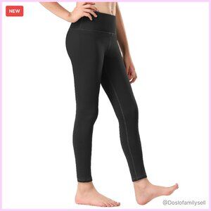 Fleece Lined Leggings Youth High Waist Warm Winter Athletic Yoga Pants